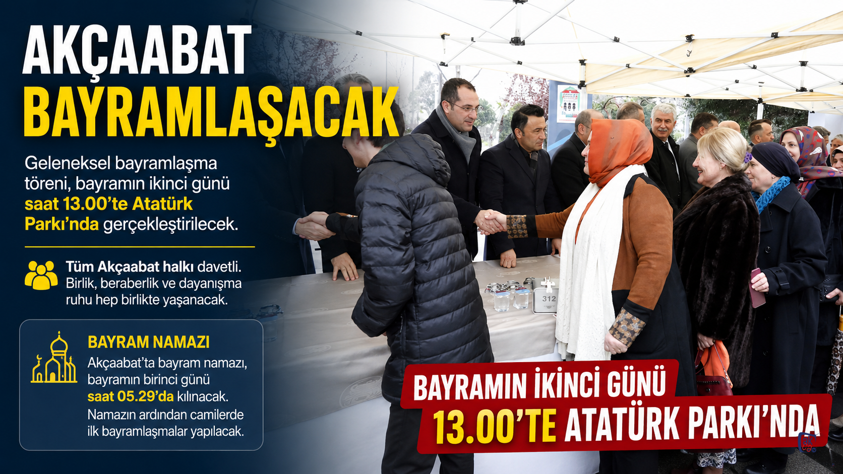 AKÇAABAT’TA GELENEKSEL BAYRAMLAŞMA PROGRAMI BELLİ OLDU