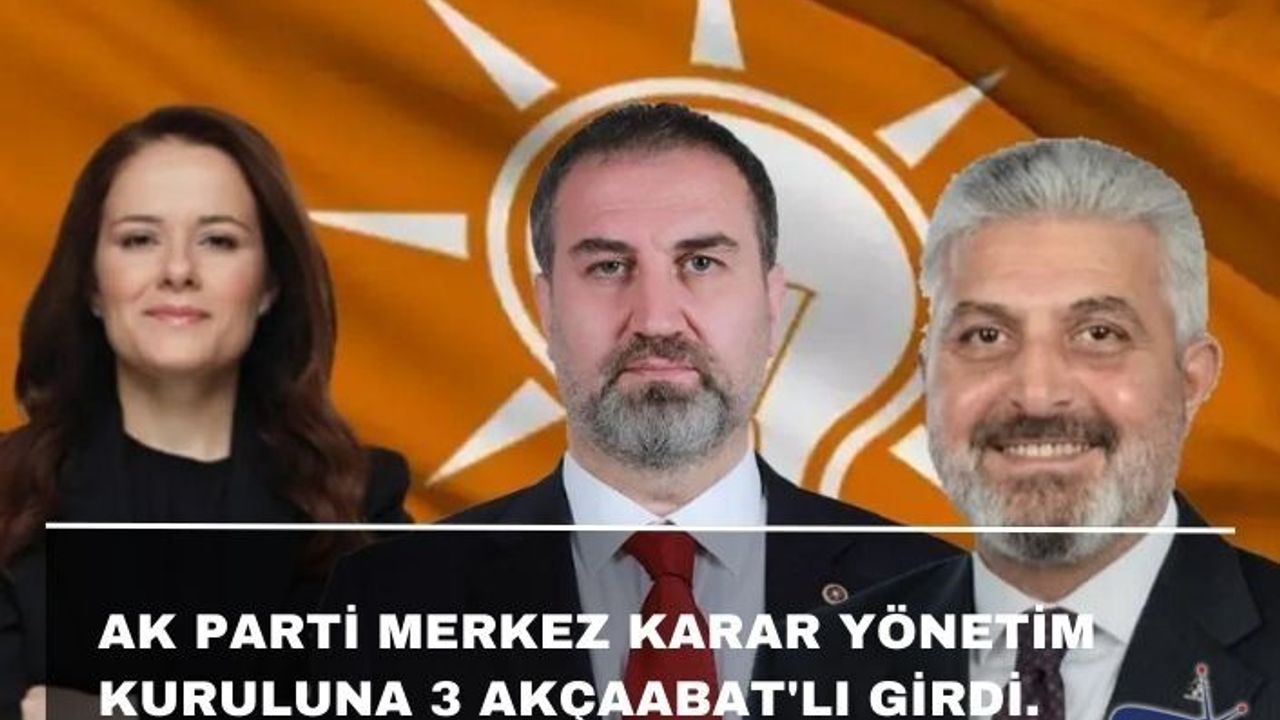Ak Parti Myk'da 3 Akçaabat'lı