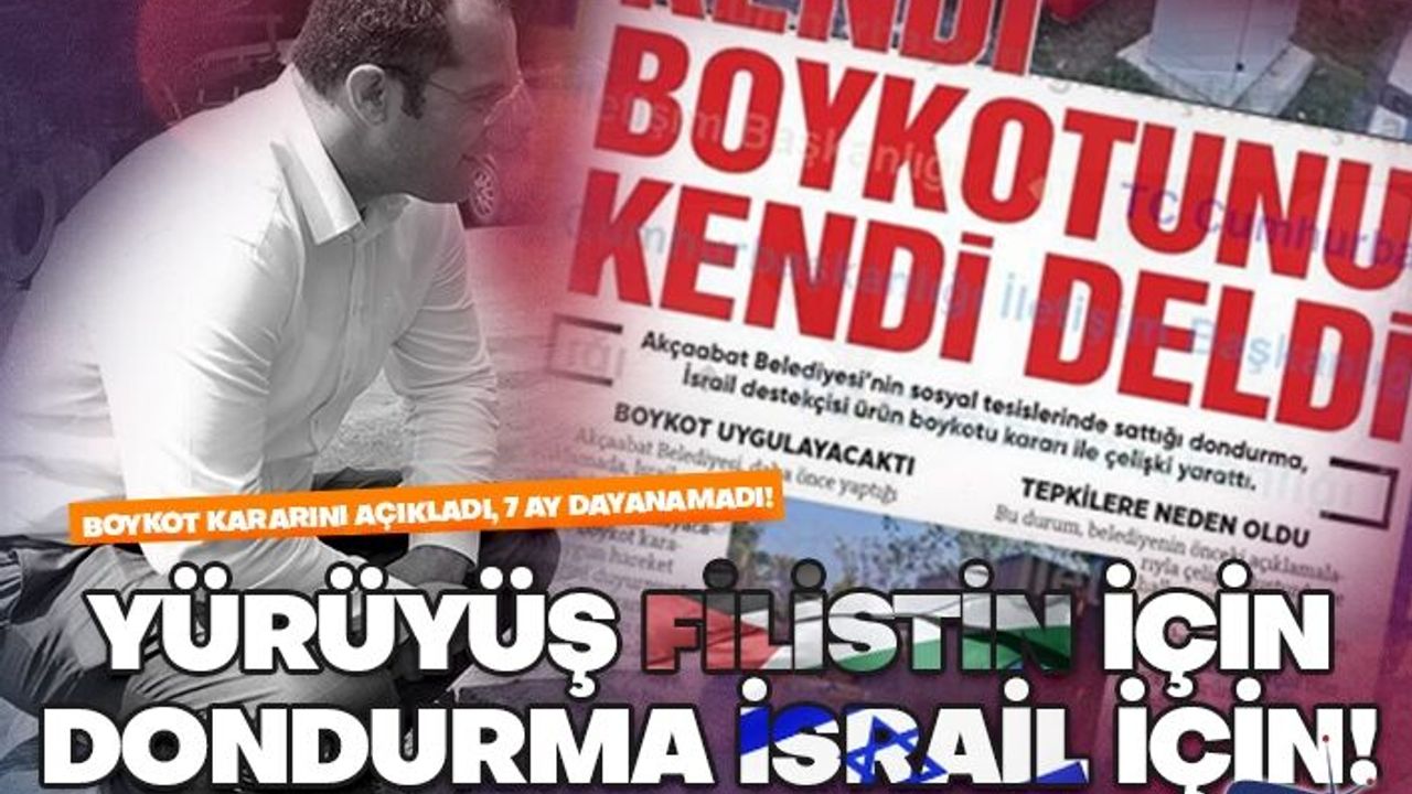 Yürüyüş Filistin için, dondurma İsrail için!