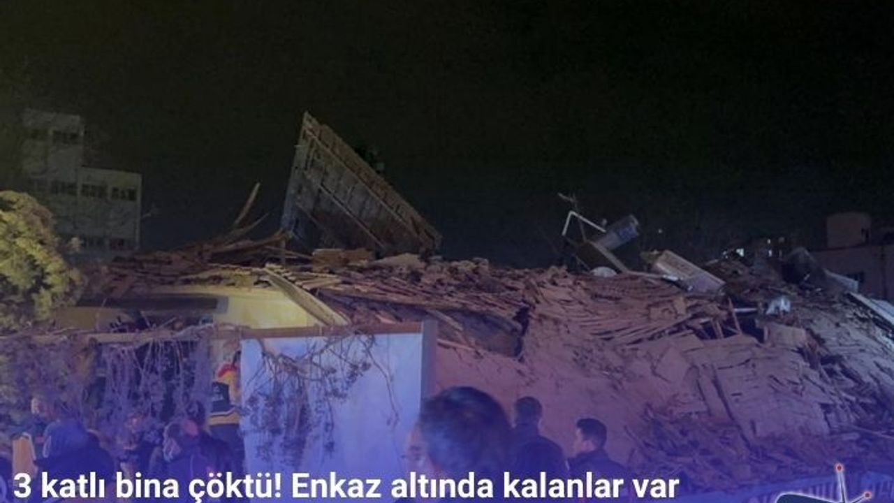 3 katlı bina çöktü! Enkaz altında kalanlar var