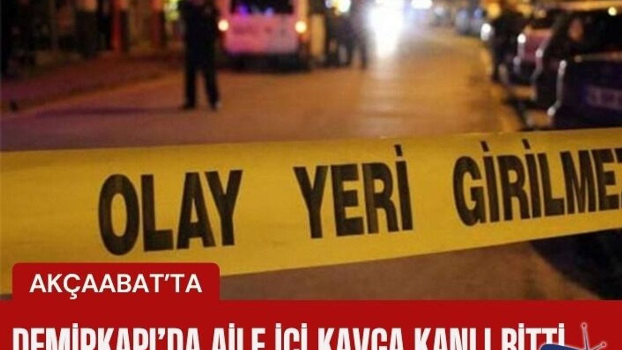 Demirkapı Mahallesi'nde aile içi kavga kanlı bitti. Tartıştığı amcasını silahla vurdu.