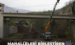 Mahalleleri birleştiren köprüde sona doğru