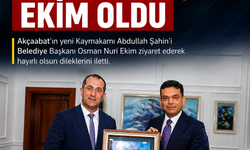 Yeni Kaymakam'ın ilk ziyaretçisi Ekim oldu