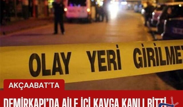 Demirkapı Mahallesi'nde aile içi kavga kanlı bitti. Tartıştığı amcasını silahla vurdu.