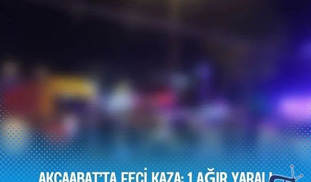 AKÇAABAT’TA FECİ KAZA: 1 AĞIR YARALI