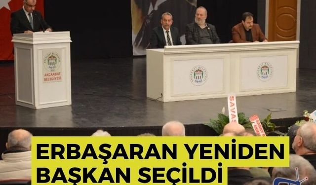 ERBAŞARAN YENİDEN BAŞKAN SEÇİLDİ