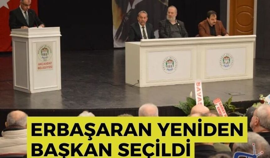 ERBAŞARAN YENİDEN BAŞKAN SEÇİLDİ
