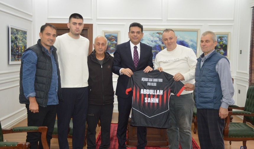 SEBAT İDMAN YURDU’NDAN AKÇAABAT KAYMAKAMI ABDULLAH ŞAHİN’E ZİYARET